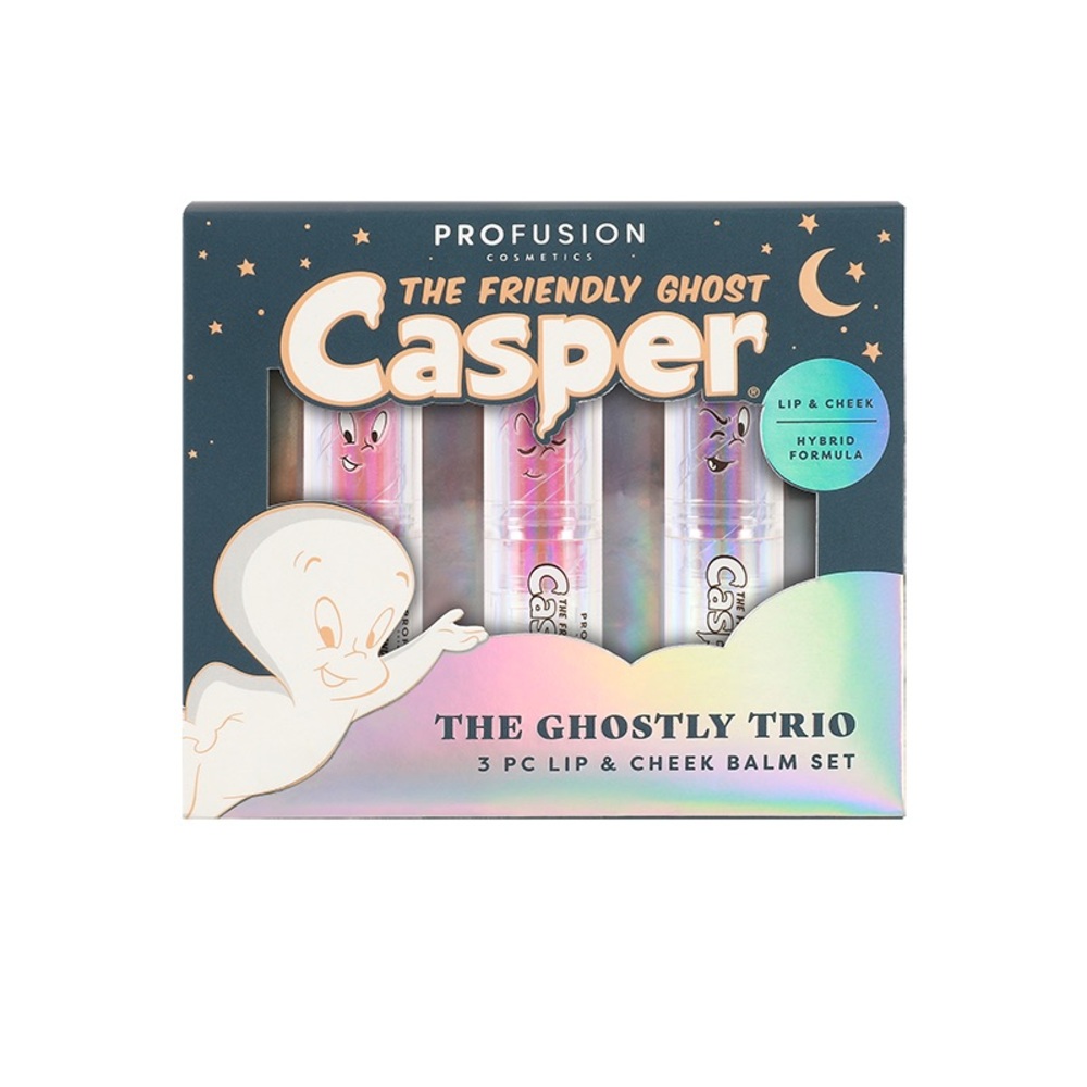 ⚜️Profusion Casper The Ghostly Trio 3 Pc Lip & Cheek Balm Set! NWT!